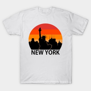 Vintage New York City with Statue of Liberty T-Shirt